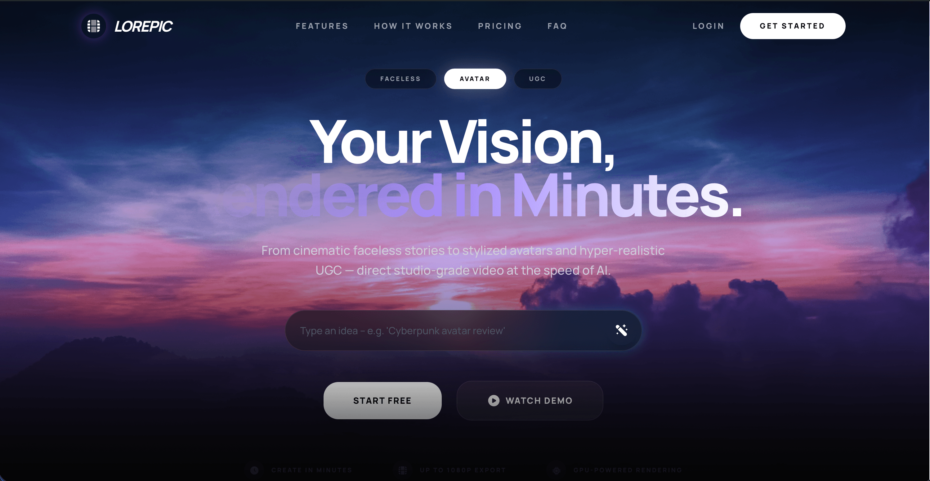 Lorepic product interface